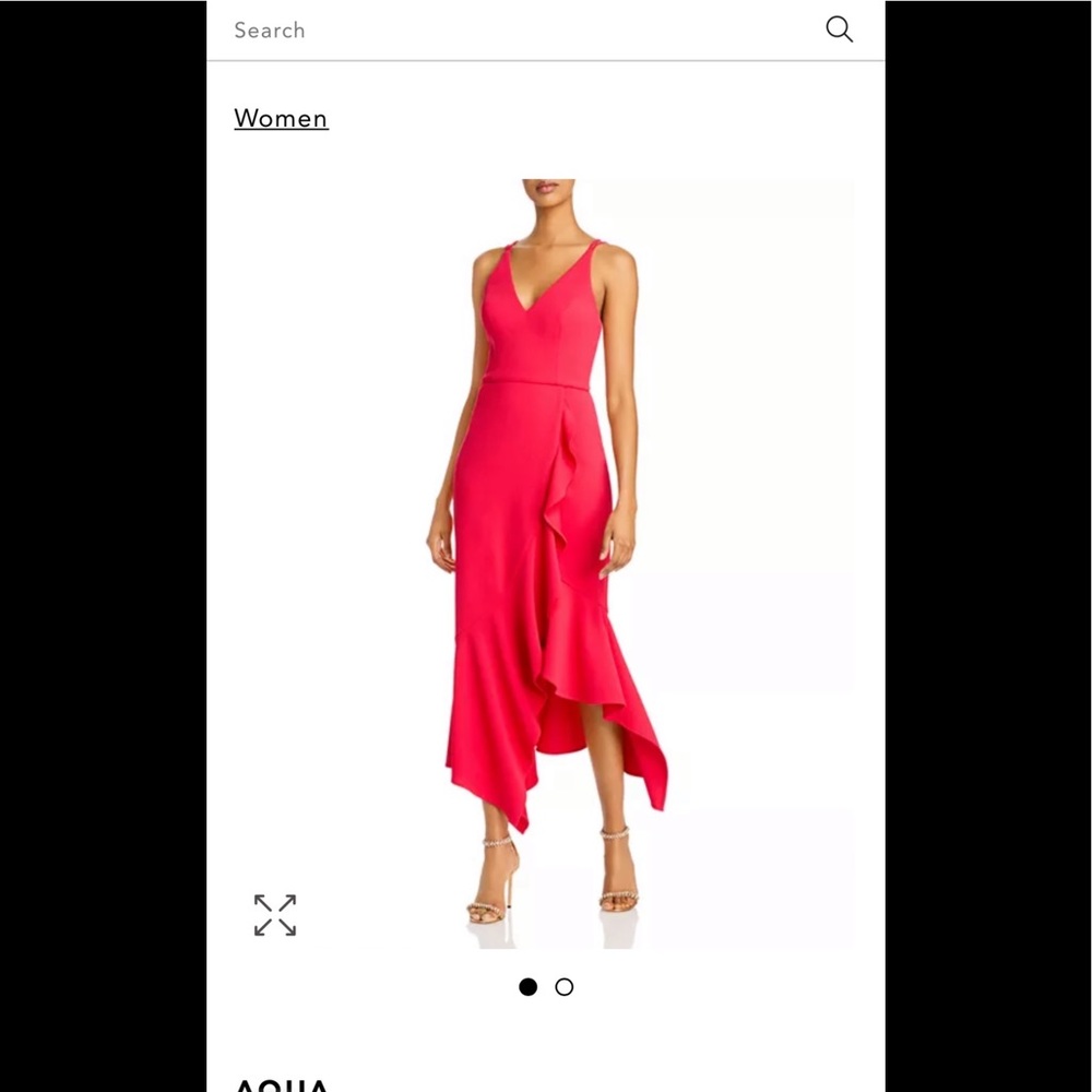 Aqua ruffled strappy dress